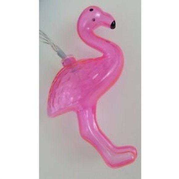 Pink Flamingo Patio String Lights 10 Battery - Picture 3 of 6